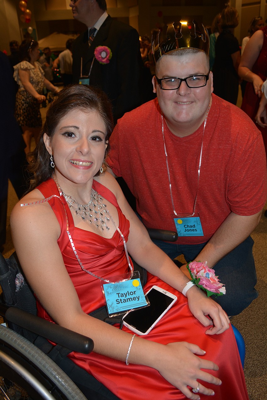 Taylor Stamey and Chad Jones enjoy the evening together.