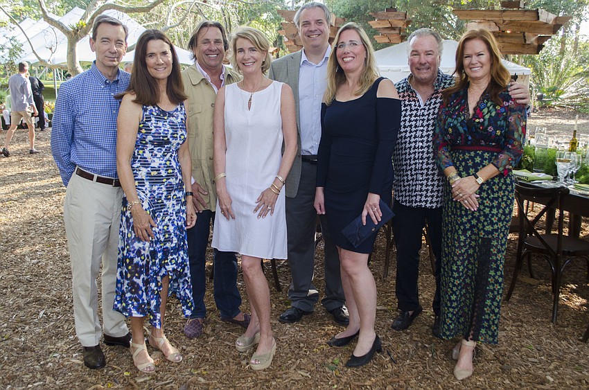 Co-hosts Ken and Jennifer Pendery and Billy and Nora Johnson with Rob and Jennifer Rominiecki and Michael and Terri Klauber