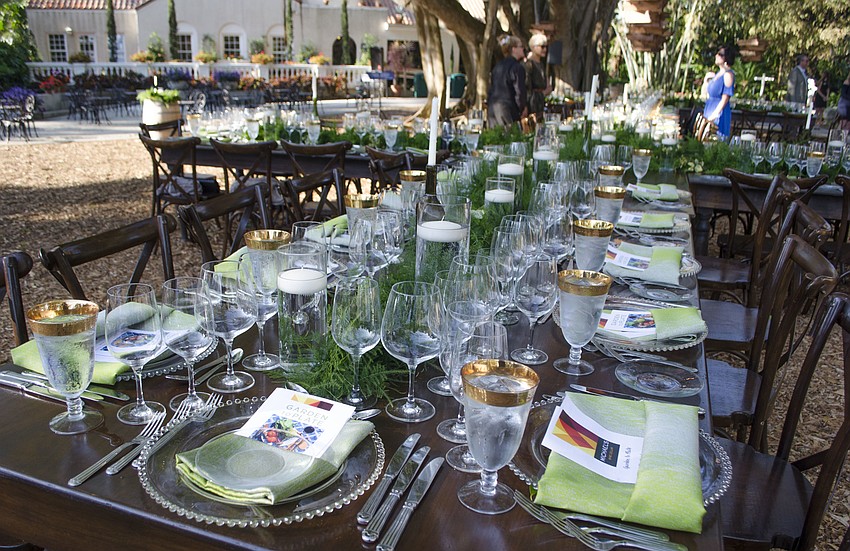 The gardens were decked on in whimsical decor for Garden to Plate: An Evening in Chagall’s French Riviera on April 21 at Marie Selby Botanical Gardens.