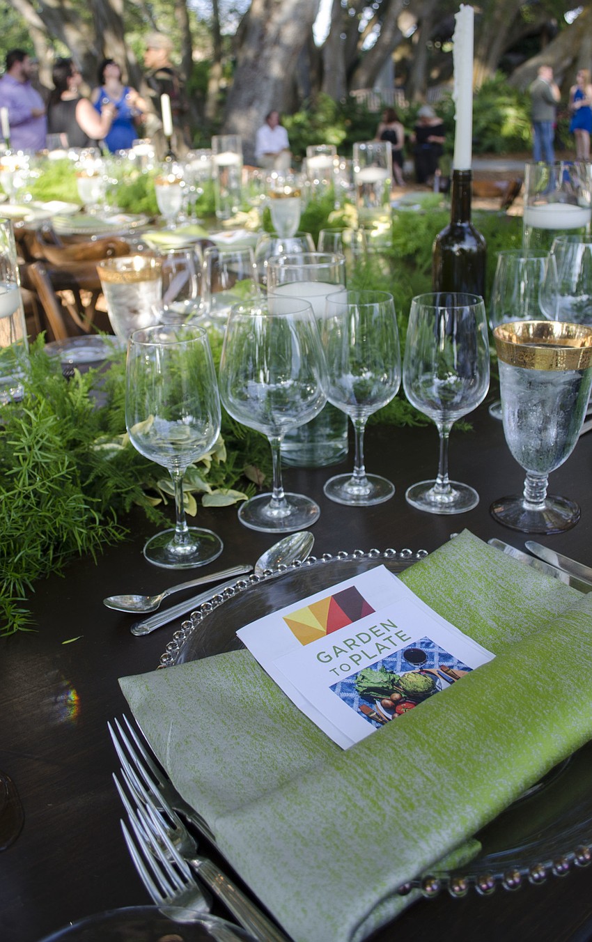 The gardens were decked on in whimsical decor for Garden to Plate: An Evening in Chagall’s French Riviera on April 21 at Marie Selby Botanical Gardens.