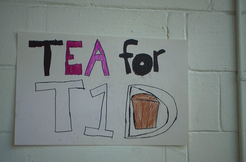 After the walk, Olive Imerman sold tea and lemonade to raise money for Type 1 Diabetes research.