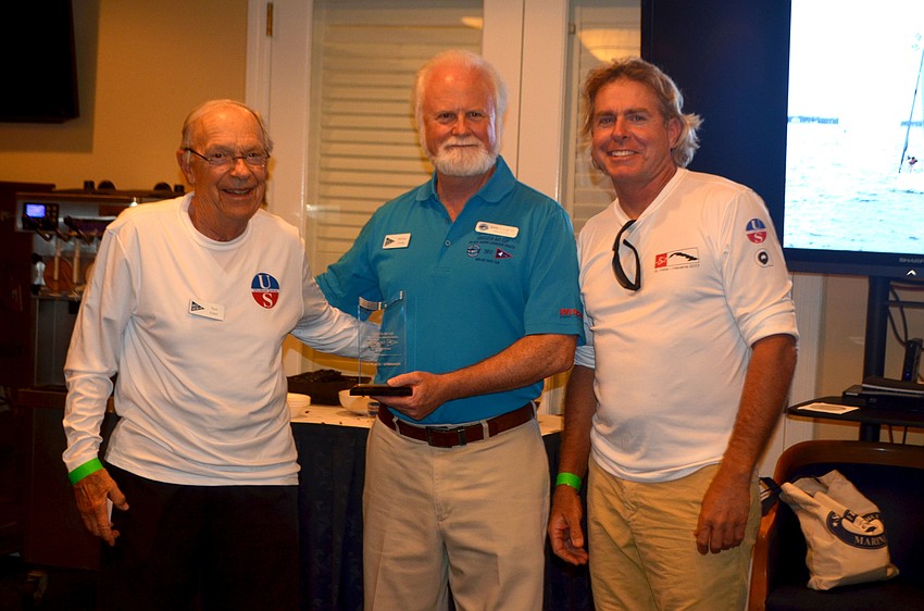 Paul Eckel, with Doug Fischer, won first place in the spinnaker division, the overall Sarasota Bay Cup Award for the PHRF course and the Ed Price Trophy.