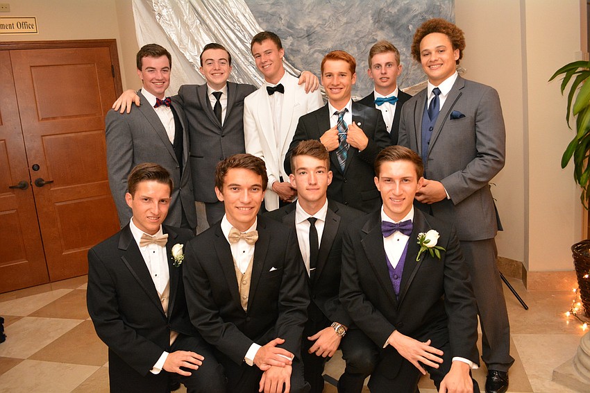 Front row: Cole Chalhub, Christopher Eckart, Philip Chiritescu and Hunter Chalhub. Back row: Gus Mahler, Matteo Romano, Matthew Luhrsen, Matt Jones, Max Coutsolioutsos and Dakota Dickerson