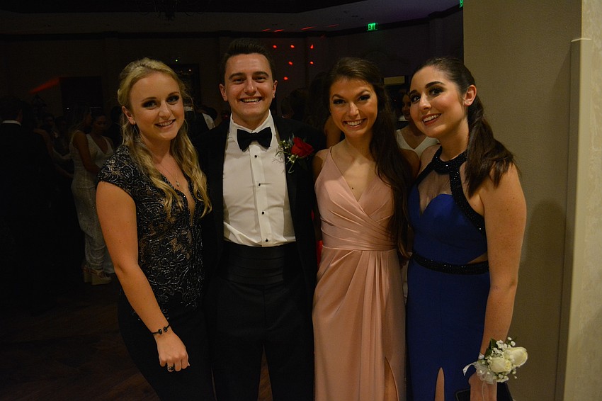 Greta Holland, with her date Stephen Bracciano (Cardinal Mooney High School), and friends Lacey Eaden and Tess Siciliano
