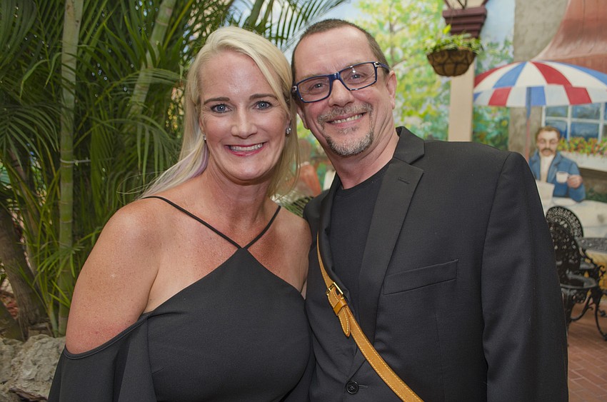 Chairwoman Chris Pfahler and honoree Iain Webb