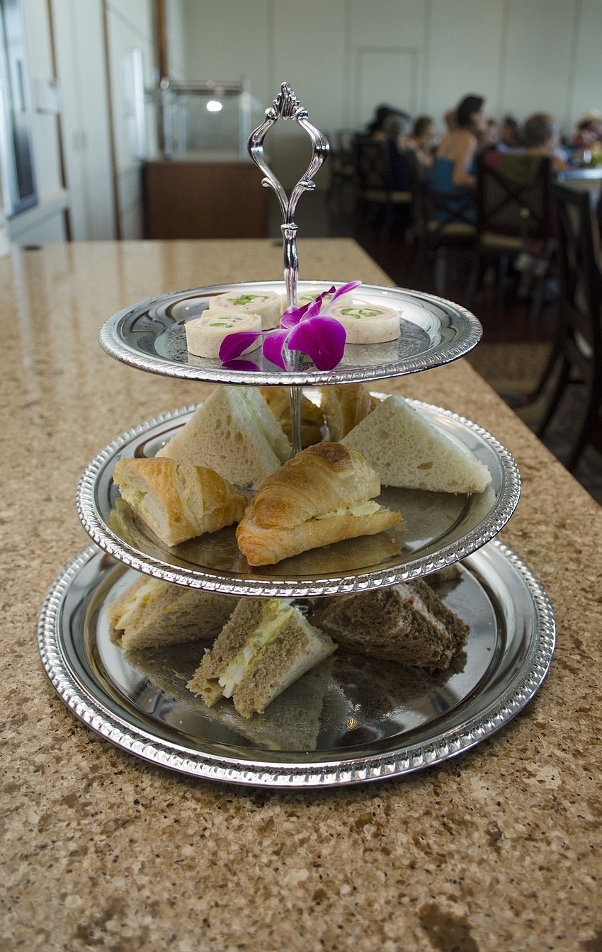 Guests at Tea for the Sea munched on finger sandwiches and pastries on April 27 at Sarasota Yacht Club.
