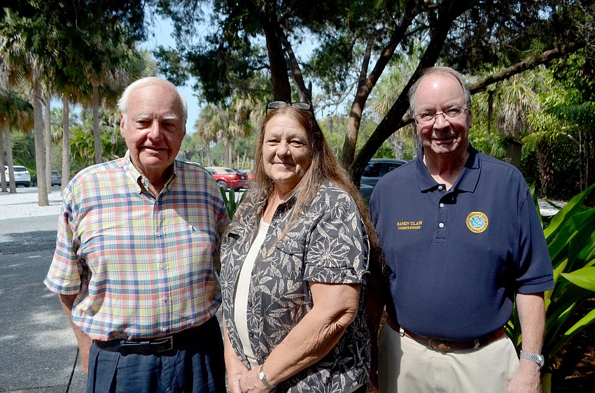 Commissioner Jack Daly, Town Clerk Trish Granger and commissioner Randy Clair