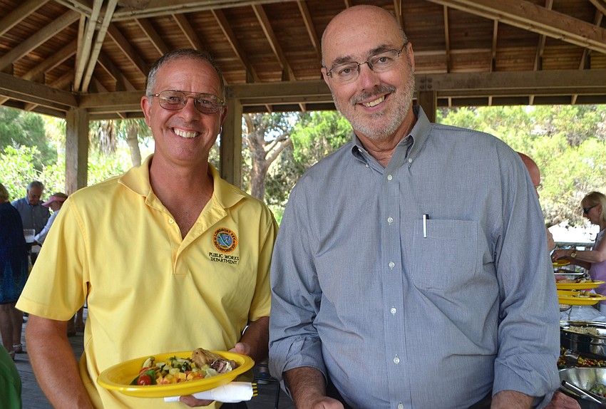 Mark Kerr of the Public Works Department and Town Manager Dave Bullock