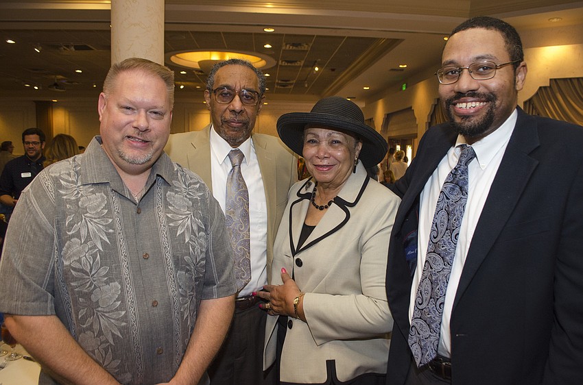 Jeremy Miller with honorees Dr. Richard Wharton, Dr. Lou Bertha McKenzie-Wharton and Joseph Wharton