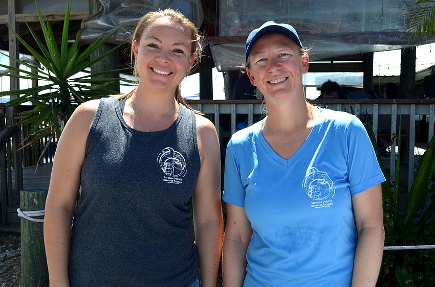 Sunnie Brenneman and Katie McHugh of the Sarasota Dolphin Research Program