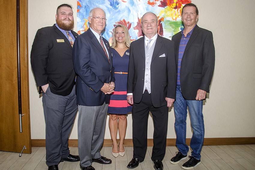 JFCS Service to Community honorees Todd Hughes, George P. Tracy Sr., C.J. Bannister, Don Courtney and Lee Wetherington