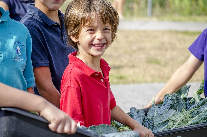 Leonardo Rossi waits to load vegetables into the All Faiths Food Bank truck.
