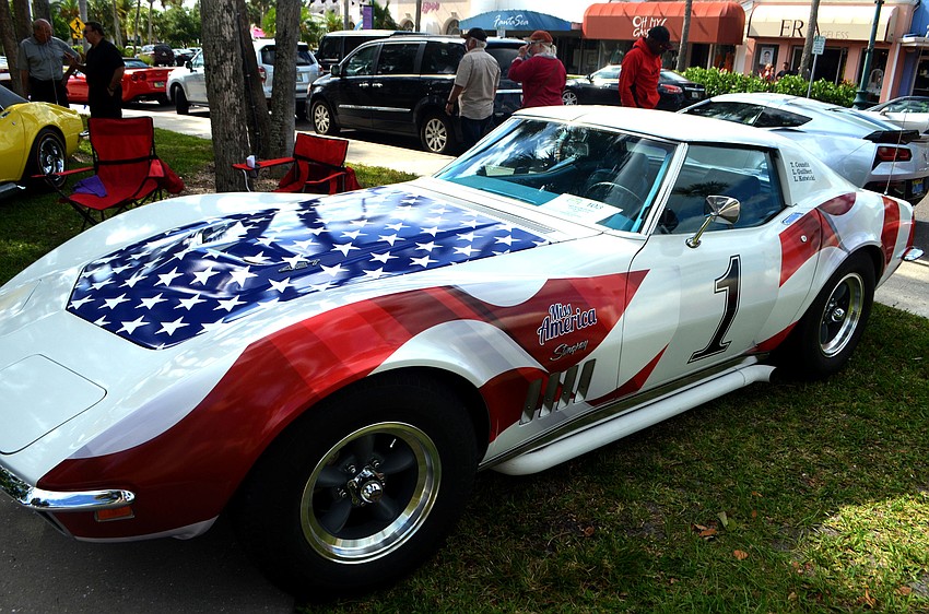 More than 150 Corvette models crowded St. Armands Circle Park on May 6.