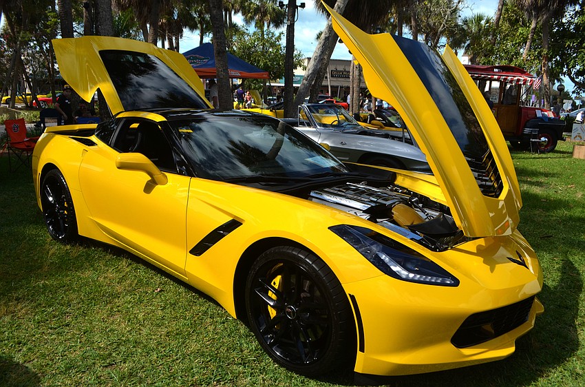 A 2014 yellow Stingray was one of more than 150 models on display at the 21st annual Corvettes on the Circle on May 6.