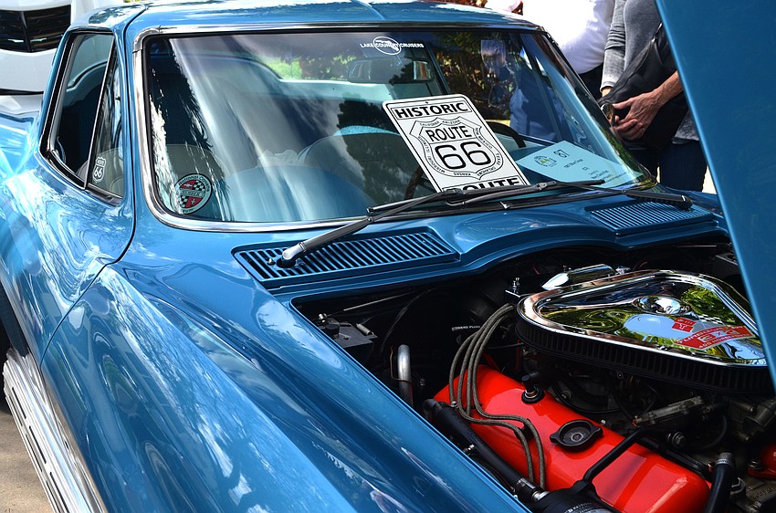 A 1967 blue coupe that traveled the entire Route 66 was on display on May 6.