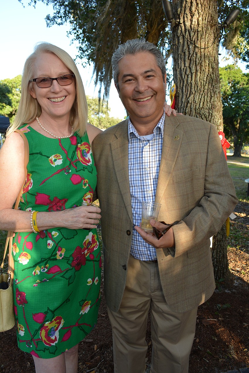 Jodi and JJ Miranda, of Heritage Harbour, ready to watch the race.
