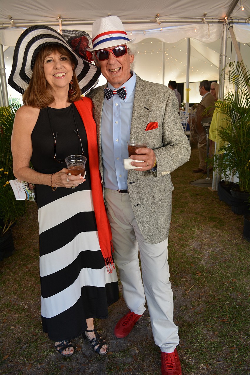 Sherry and Tom Wilson, of Sabal Harbour, made their Derby attire patriotic.