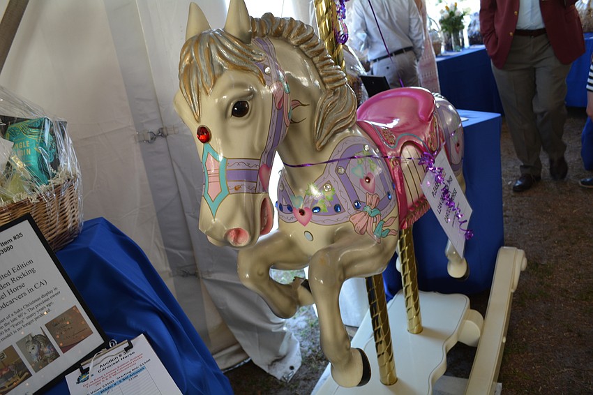 This carousel piece made a perfect decoration for the silent auction area.