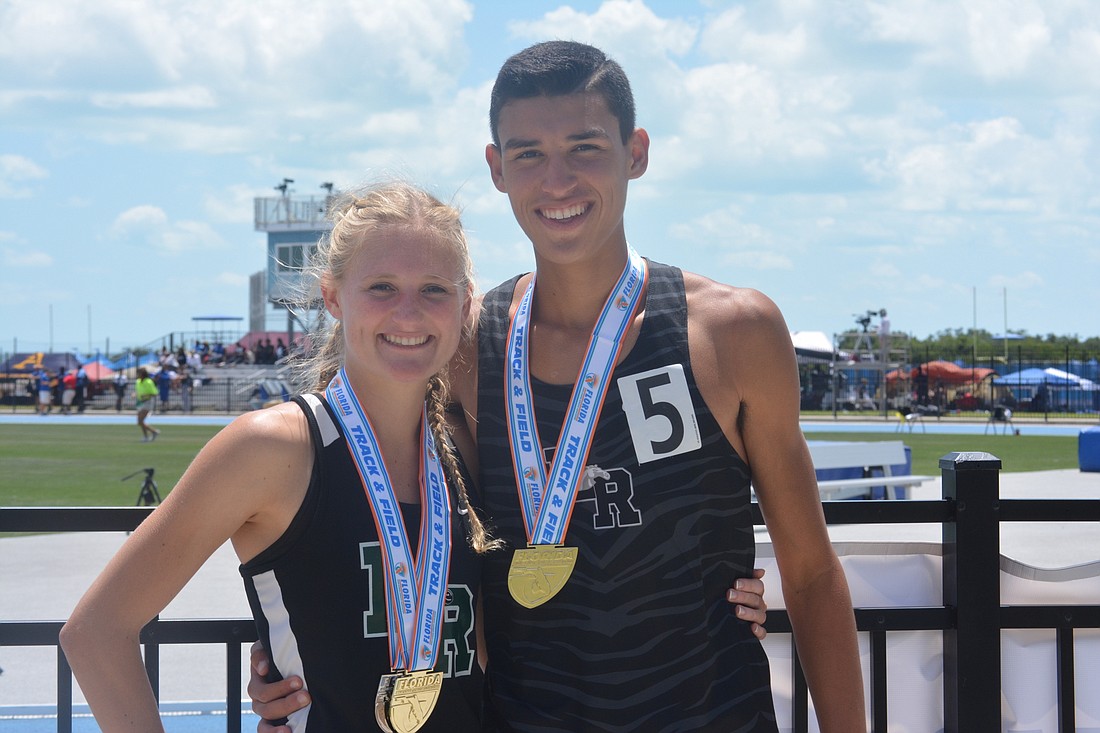 Sophia Falco and John Rivera, Lakewood Ranch&#39;   s track and field stars, have been dating for just over a year.