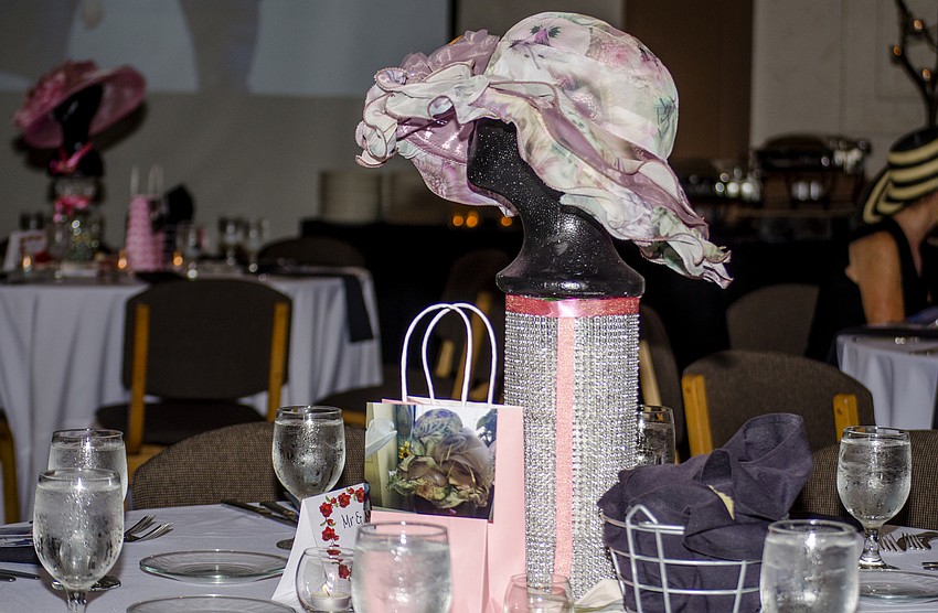 Tables were decorated in derby-style.