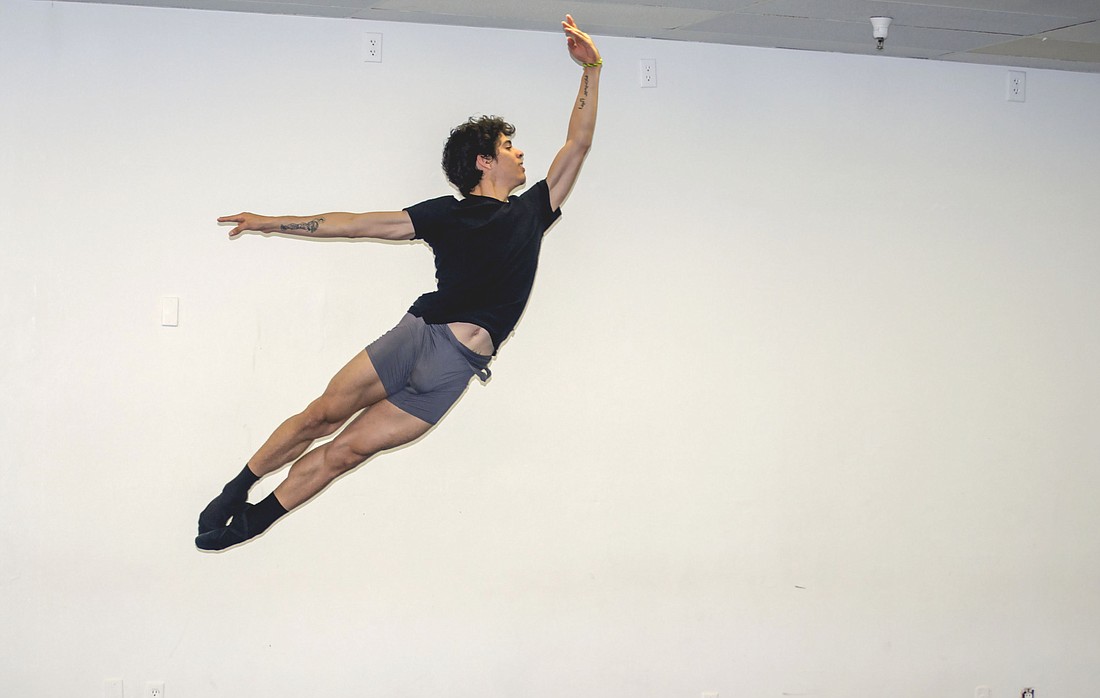 Francois Llorente dances at the Sarasota Cuban Ballet School.