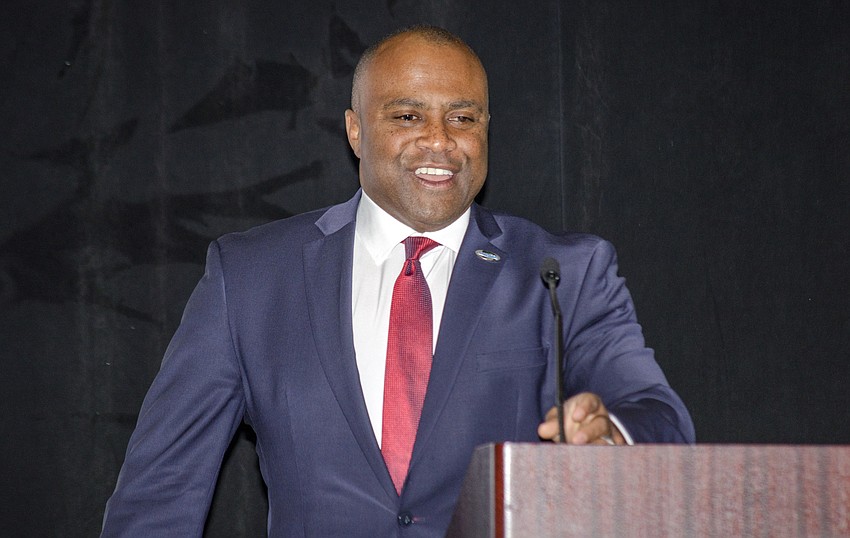 Visit Florida CEO Ken Lawson speaks to attendees about future of Florida tourism.