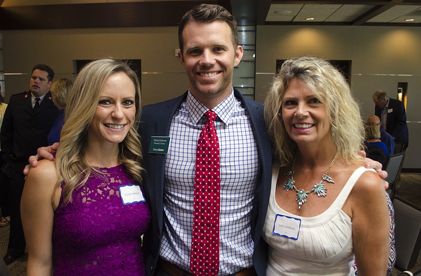 Ellen and Michael Johnson with his mother, Julie Johnson