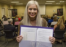 Lydia Gartner accepted the grant awarded to Foundation for Dreams on May 11 at Community Foundation of Sarasota County.