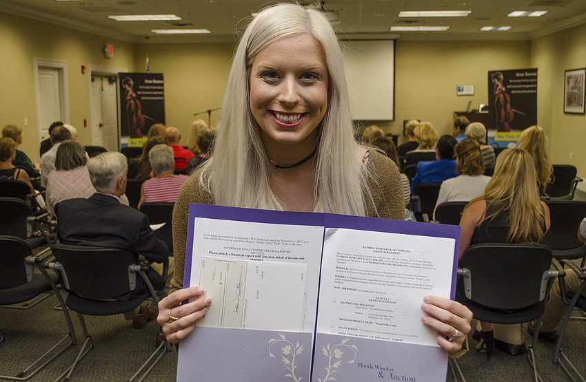 Lydia Gartner accepted the grant awarded to Foundation for Dreams on May 11 at Community Foundation of Sarasota County.