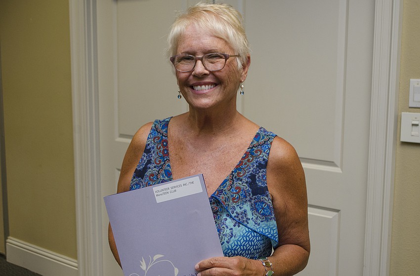 Adraine Kreglo accepted the grant awarded to Volunteer Services Inc./The ManaTEEN Club on May 11 at Community Foundation of Sarasota County.