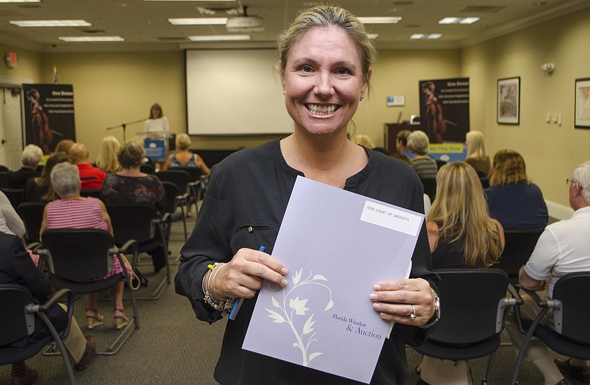 Heather Todd accepted the grant awarded to Teen Court of Sarasota on May 11 at Community Foundation of Sarasota County.