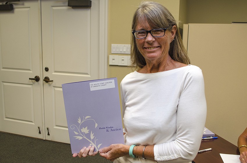 Debra Boterf accepted the grant awarded to Healthy Start Coalition of Sarasota County on May 11 at Community Foundation of Sarasota County.