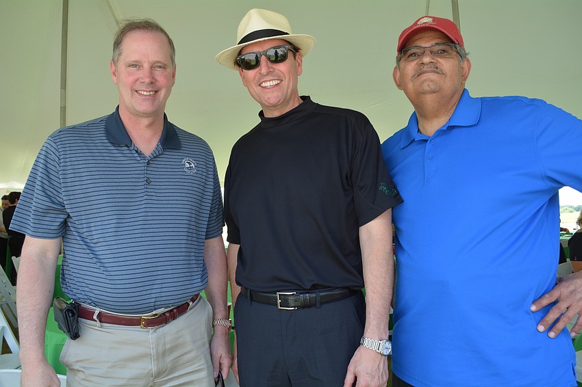 Florida Sen. Wilton Simpson with Sen. Bill Galvano and Manatee County School Board member John Colon