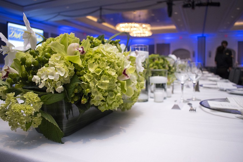 The ballroom was adorned with white orchids at the Dick Vitale Gala on May 12 at The Ritz-Carlton, Sarasota.