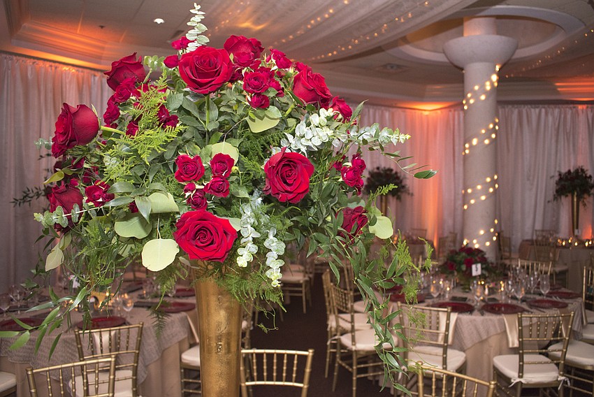 The ballroom was adorned with roses at Golden Hearts: A Celebration of Philanthropy on May 13 at Michael’s On East.