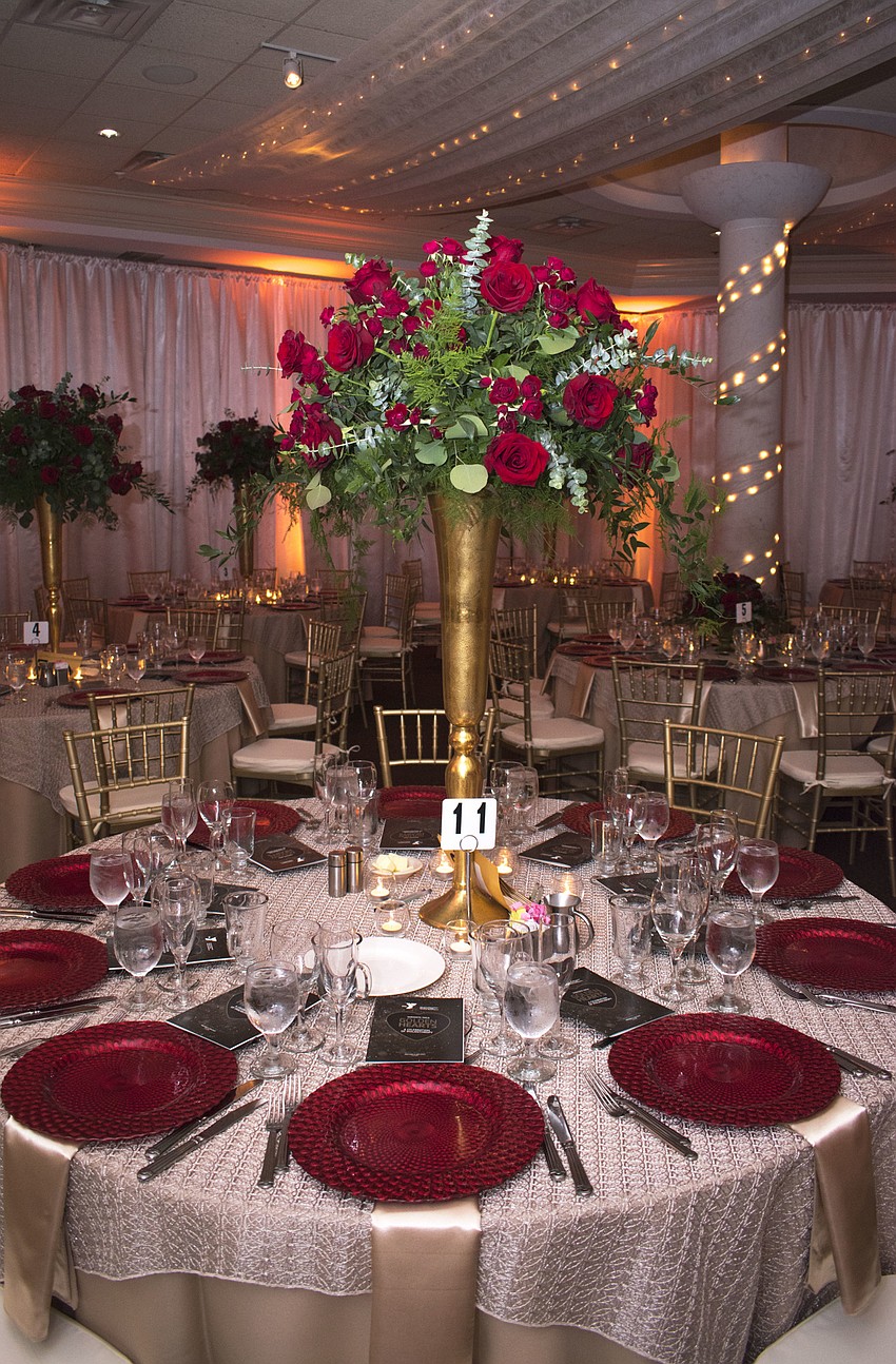 The ballroom was adorned with roses at Golden Hearts: A Celebration of Philanthropy on May 13 at Michael’s On East.