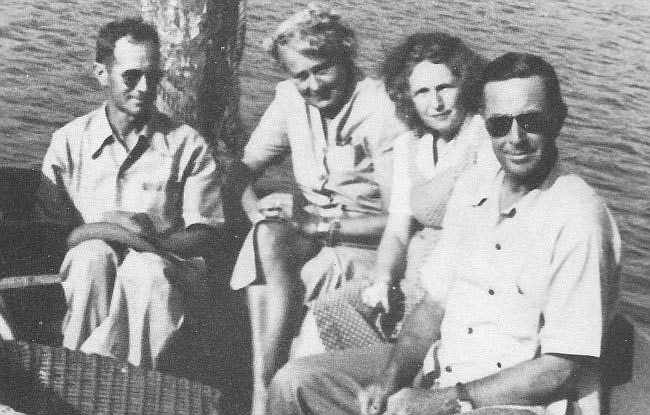 Longboat Key pioneers and founders of the Longboat Key Art Center, from left, Arthur Ferguson, Grace Yerkes, Allis Ferguson and George Yerkes.