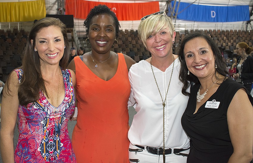Donna Koffman, Tomeika Koski, Jane Bennett and Circus Arts Conservatory Managing Director Jennifer Mitchell