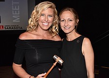 Outgoing Junior League of Sarasota President Britt Riner and incoming Junior League of Sarasota President Erin Duggan