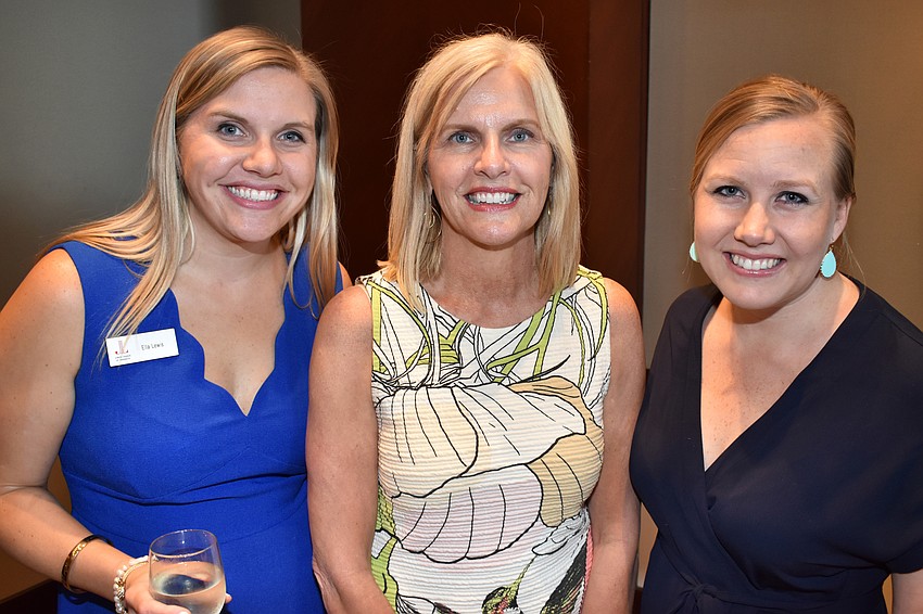 Ella Lewis with her mother, Charlene Meyer, and Michelle McSwain