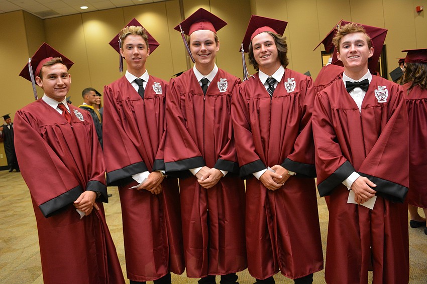 Braden River'     s Russell Rozensky, Stephen Schlabach, John Sekula, Chandler Shepard and Nathan Stotler are all smiles.