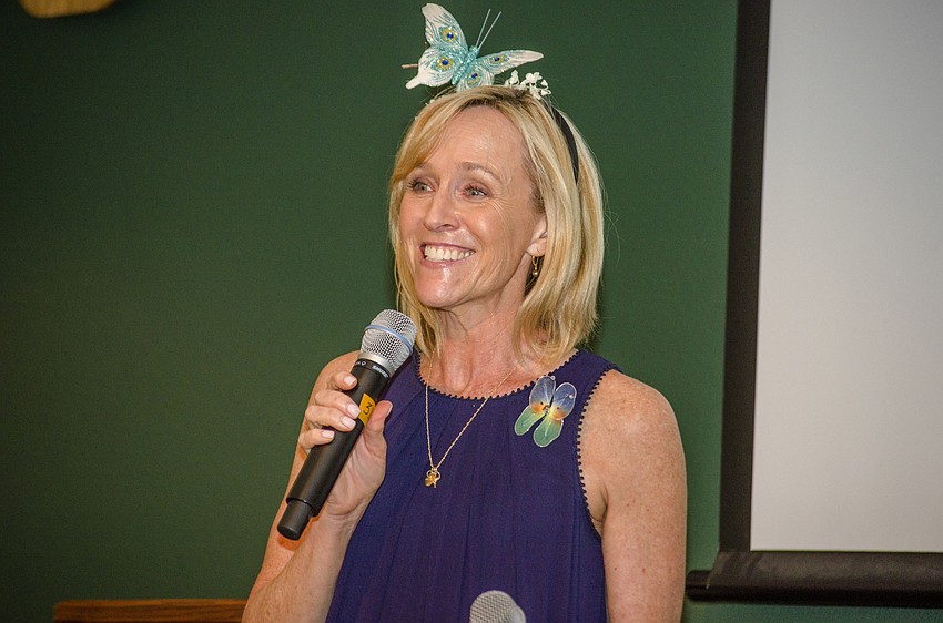 Preschool Director Clare Carter welcomed families to the First Presbyterian Preschool graduation ceremony.