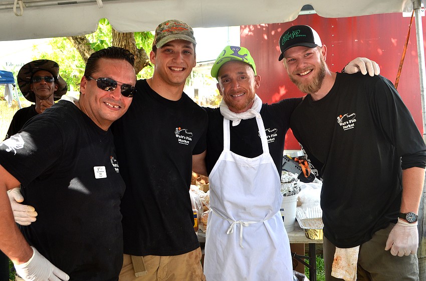Vidal Colon, William Sailor, Jeff Mosher and Dylan Simpson of Walt’s Fish Market