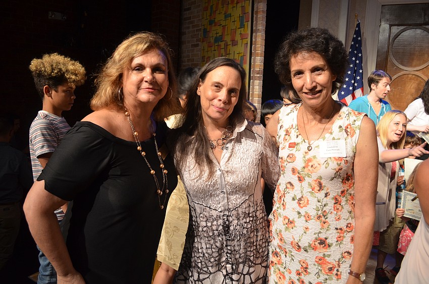 Associate Director Kate Alexander, Emily Mann and educator of the year Tami Pilosoph.