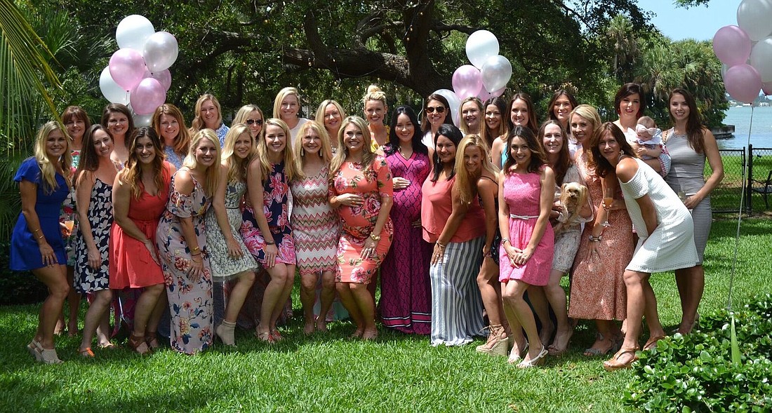 Lauren Wohlwend celebrated her daughter-to-be with 30 of her closest friends and family members on May 20 at her childhood home in Harbor Acres. Photo courtesy of Lauren Wohlwend