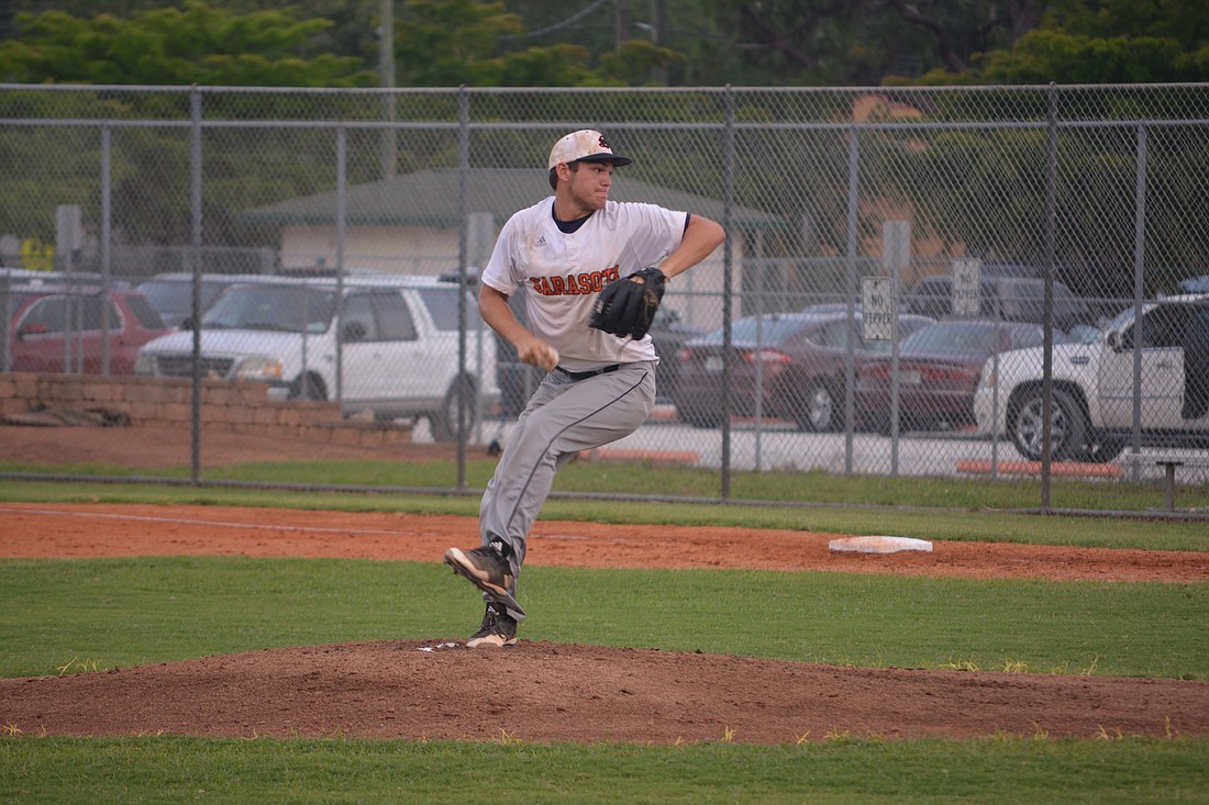 Brooks Larson started the Sailors&#39;    regional final on the mound.