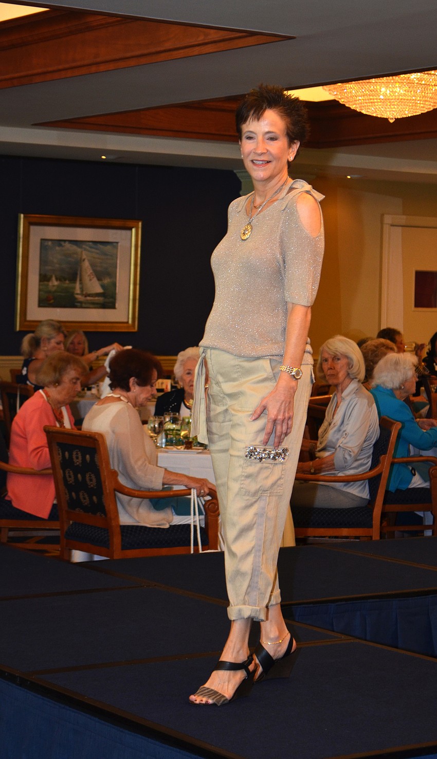 Michele Fischman takes a stroll down the runway.