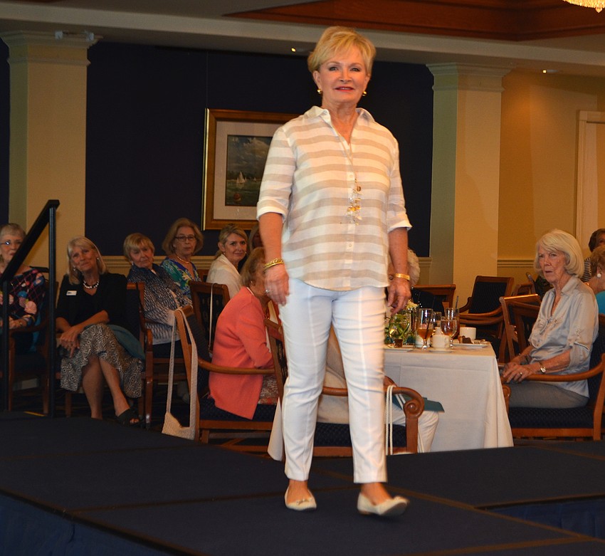 Barbara Gardner takes her turn walking the runway.