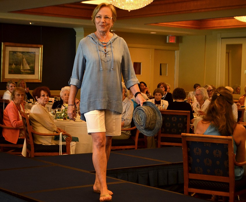 Chris Thomas walks the runway.