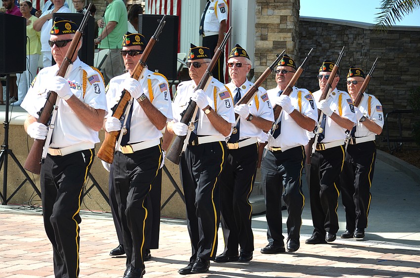 American Legion Post NO-VEL Post 159 does the presentation of colors.